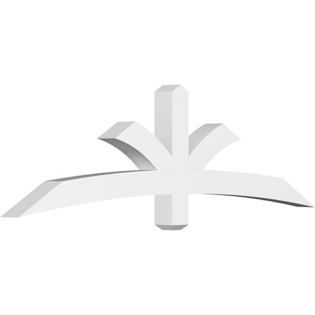 Ekena Millwork Davenport Architectural Grade PVC Gable Bracket, 72"W x 21"H x 4"D x 4"F, 7/12 Pitch GBP072X21X0404DAV00